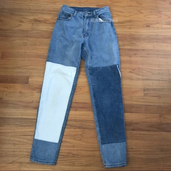 Brandy Melville Kenzo white patch denim jeans - Picture 2 of 5